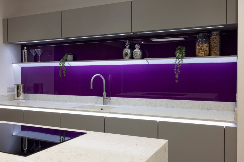 Purple-Splashback Digitally Printed Glass