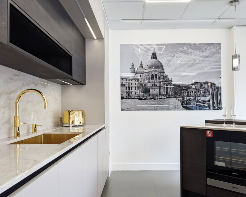 Italian art printed on glass